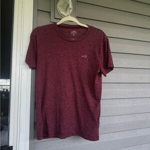 Hollister Men’s Crew Neck T-Shirt - Maroon Heather